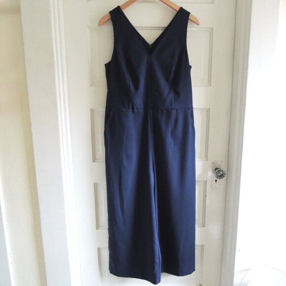 Banana Republic Factory Navy Wide Leg Jumpsuit 8 - Picture 1 of 8